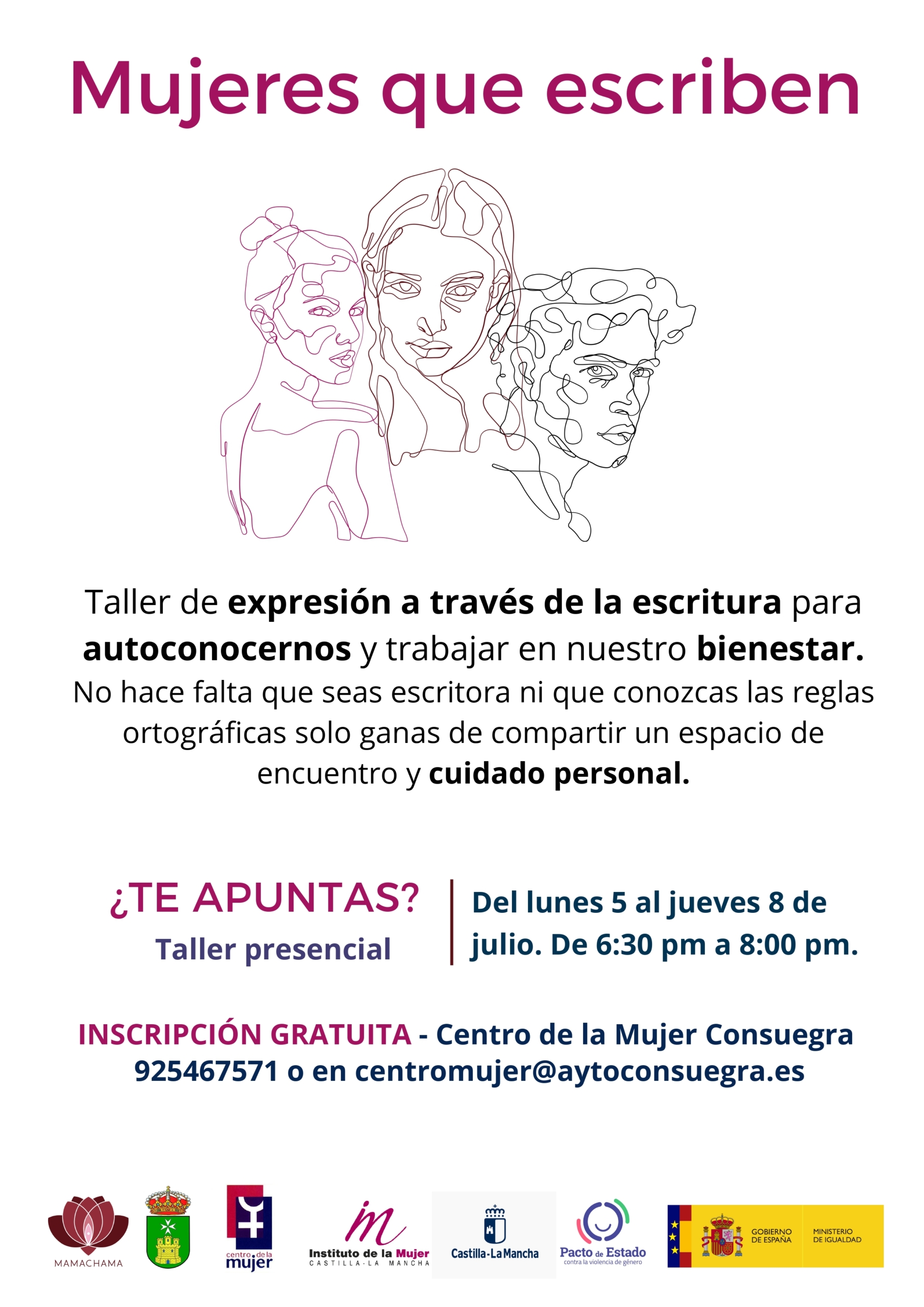 Actividad “Mujeres que escriben”. Del 5 al 8 de julio.