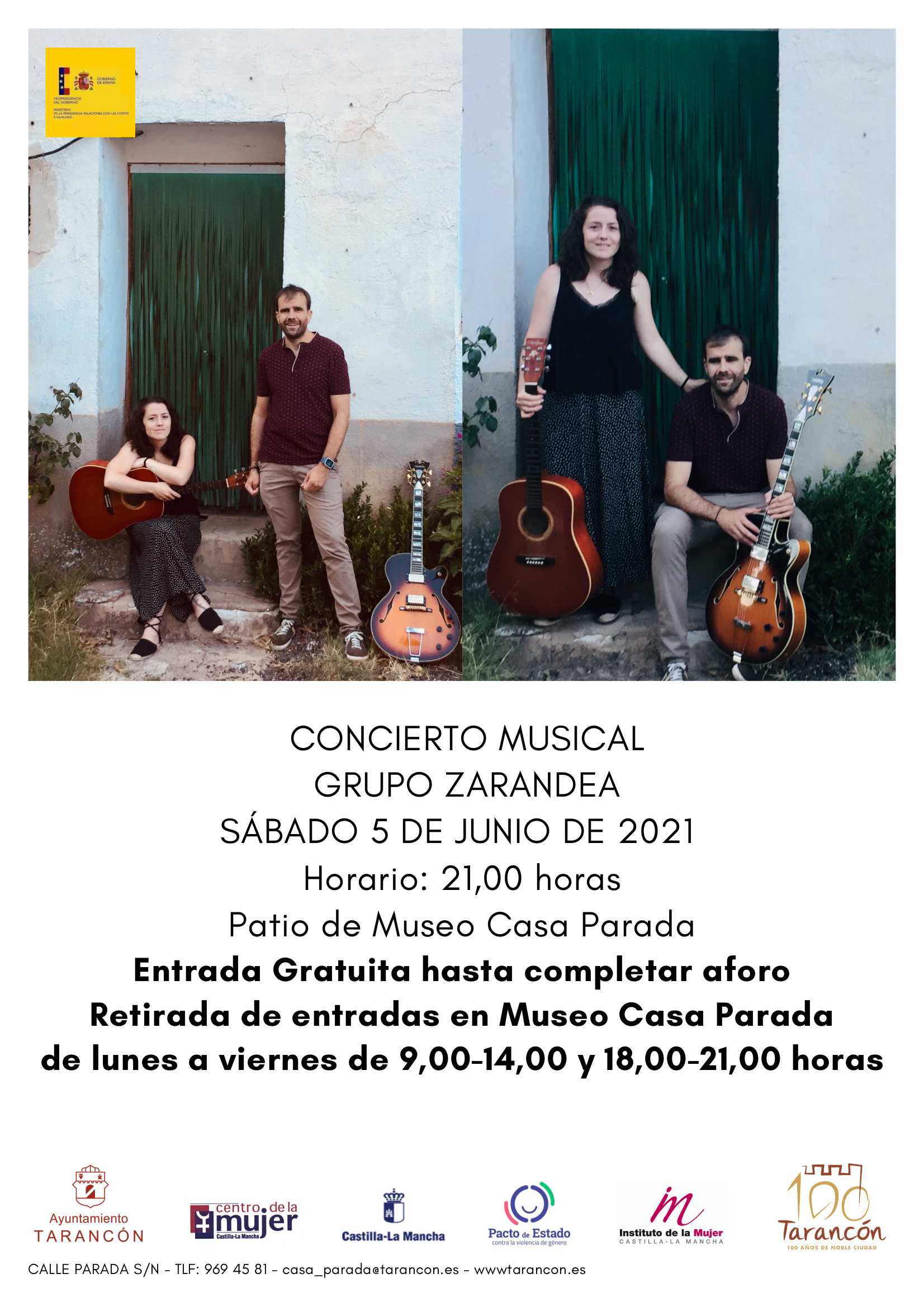 Concierto musical Grupo Zarandea - Web oficial del Ayuntamiento de Tarancón