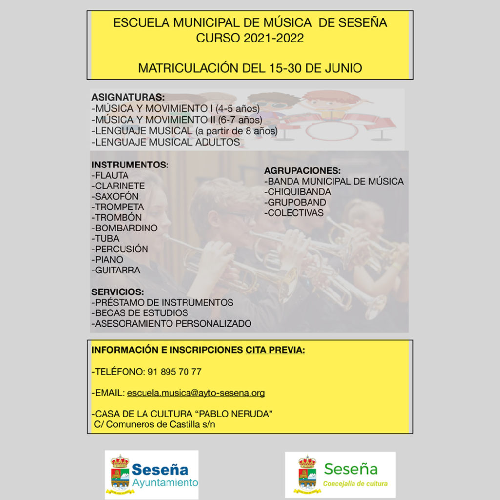 Matrícula Escuela Música – Ayuntamiento de Seseña