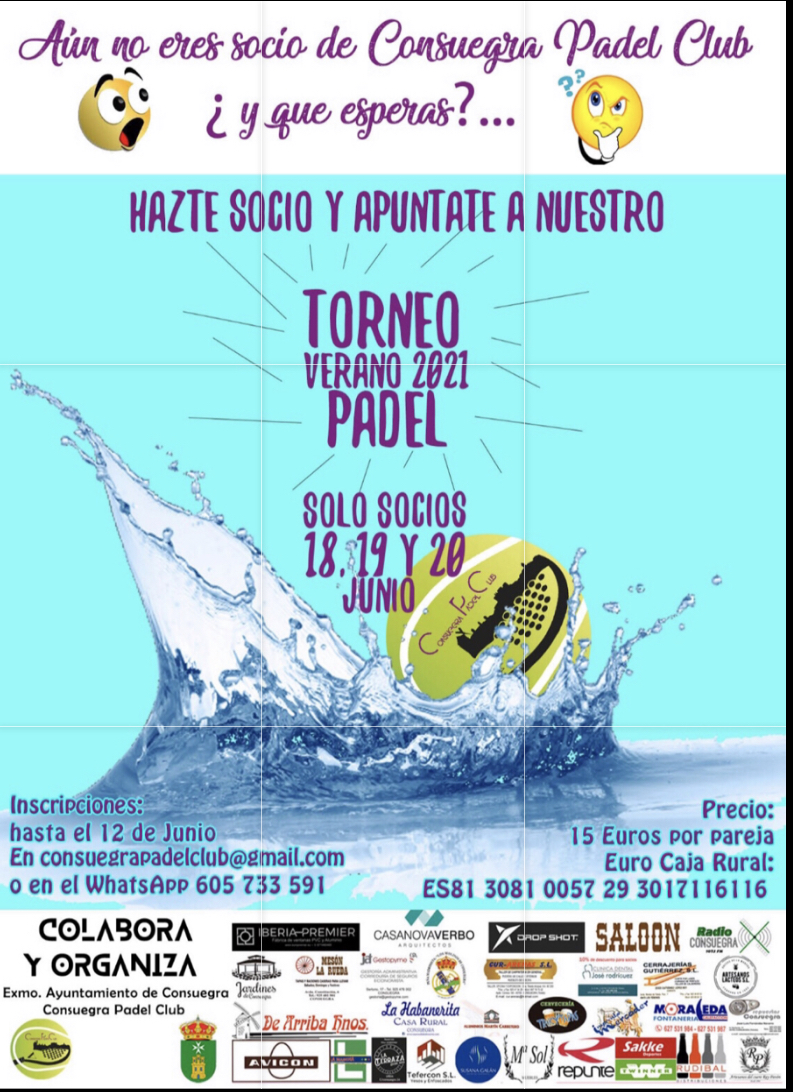 Padel. Torneo de Verano 2021
