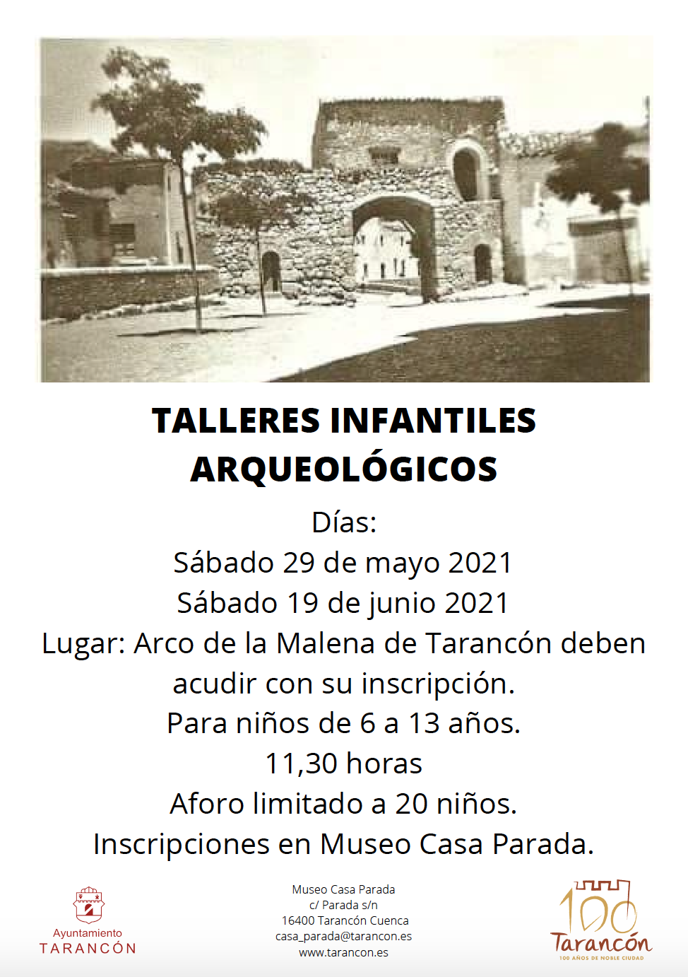 Talleres Infantiles Arqueológicos - Web oficial del Ayuntamiento de Tarancón