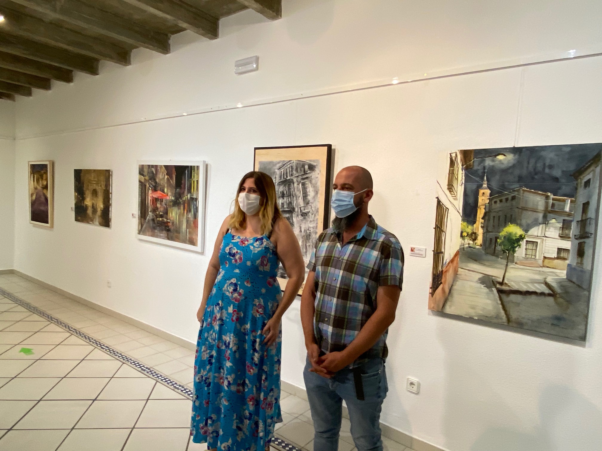 Abierta la exposición de las obras del XXI Certamen de Pintura Rápida Nocturna Ángel Lizcano