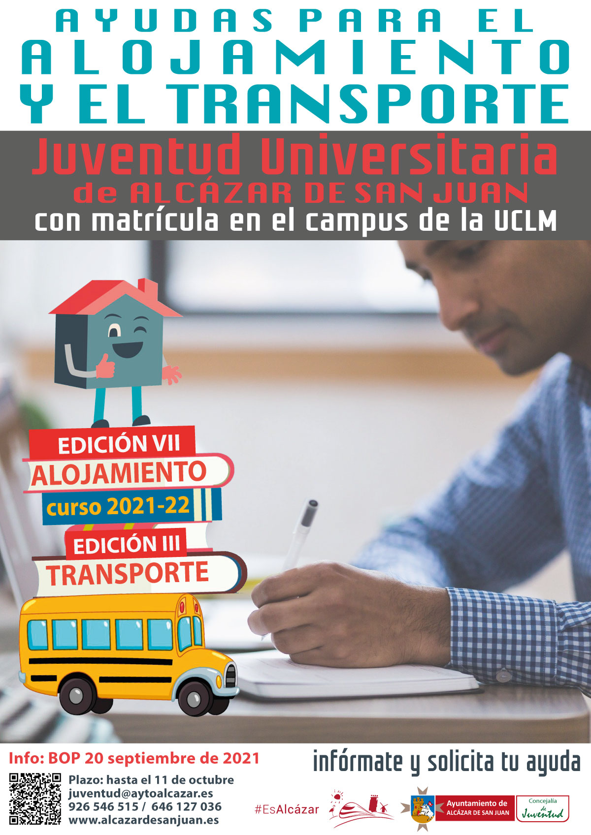 El Ayuntamiento de Alcázar destina 21.000 euros en ayudas para el alojamiento y transporte de estudiantes universitarios