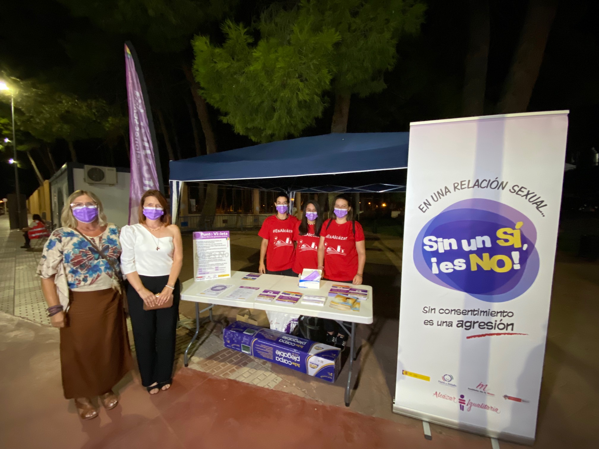 La Feria de Alcázar de San Juan cuenta con un punto violeta que ha instalado el ayuntamiento