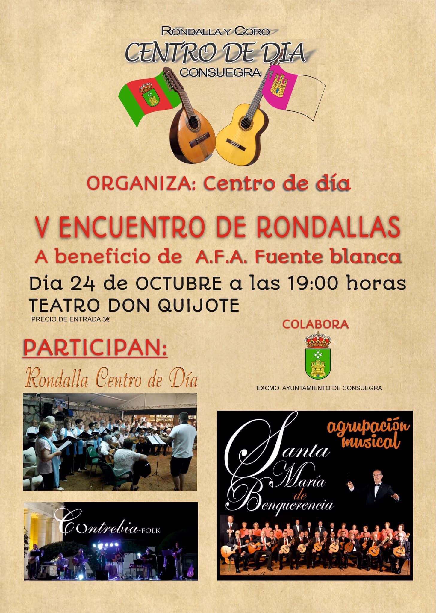 Centro de Día: V Encuentro de Rondallas a beneficio de A.F.A Fuenteblanca