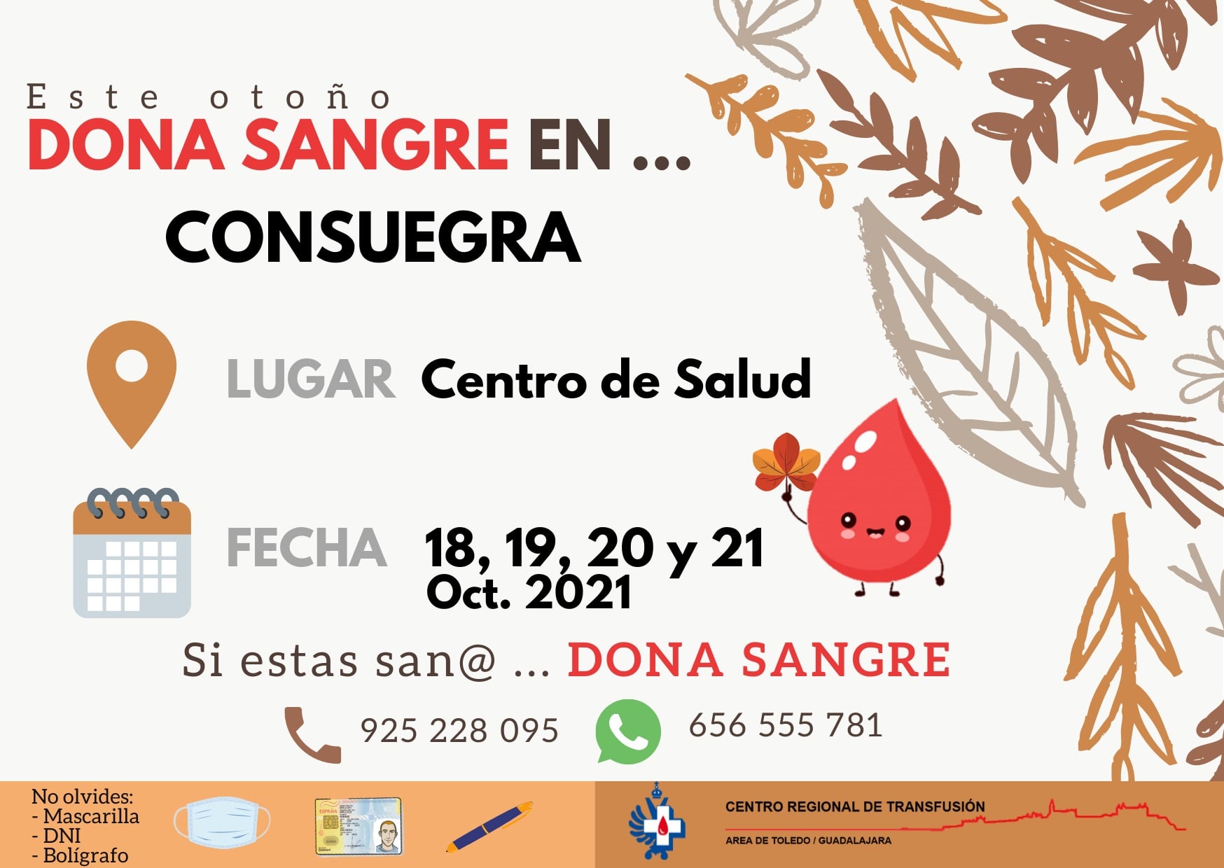 En otoño dona SANGRE en Consuegra
