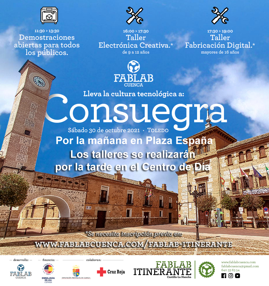 El primer laboratorio digital llega a Consuegra el próximo sábado 30 de octubre