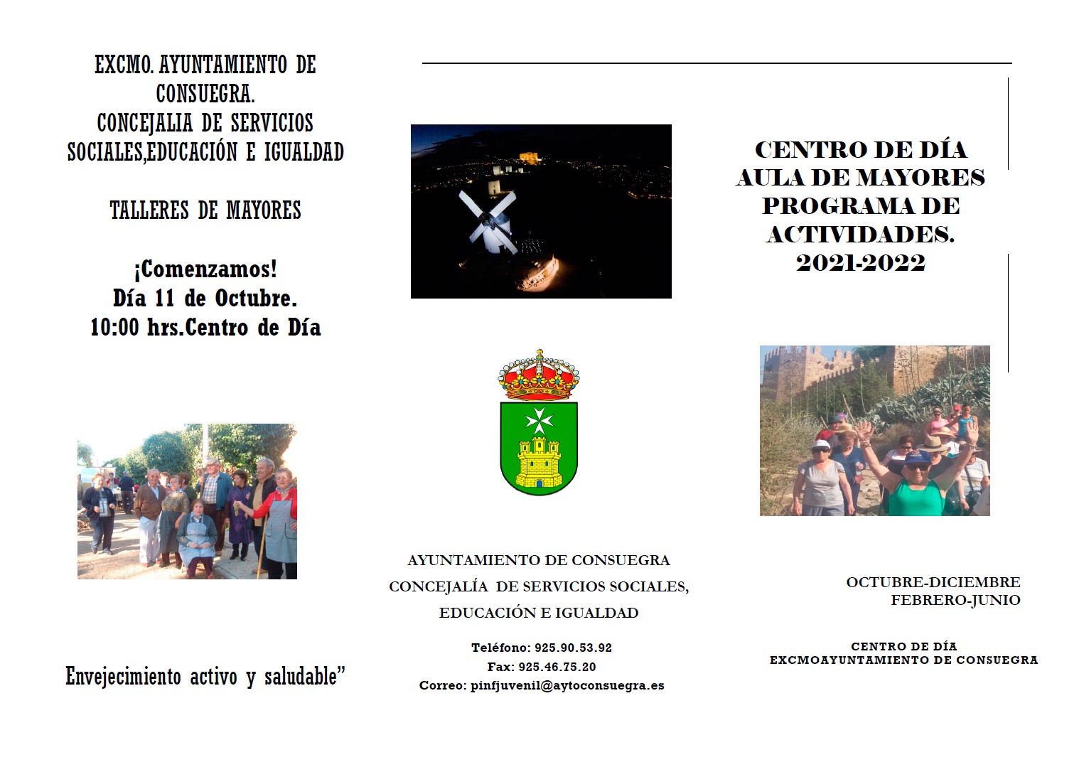 Talleres para usuarios/as del Centro de Día. Programación 2021-2022.