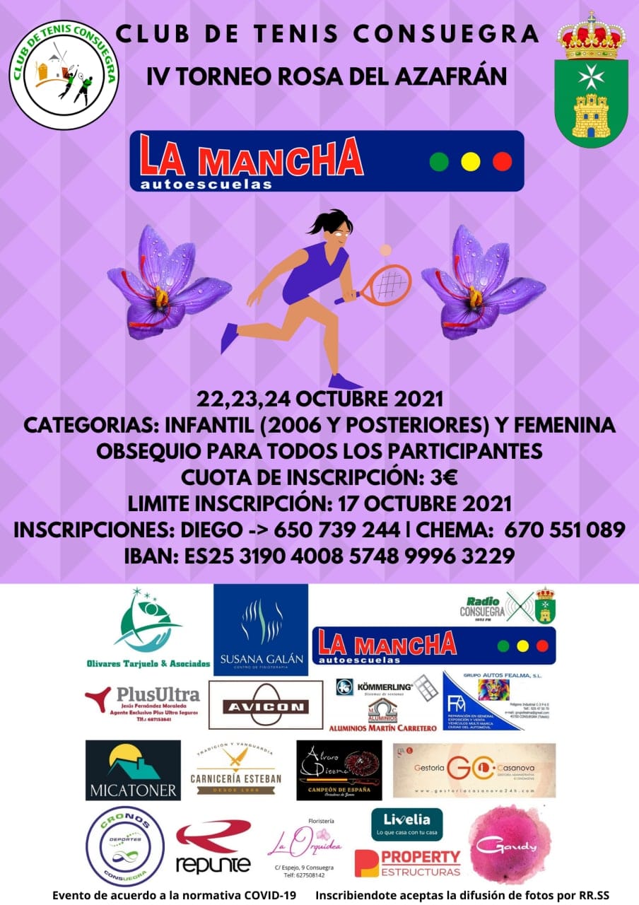 Torneo de Tenis «Rosa del Azafrán 2021»