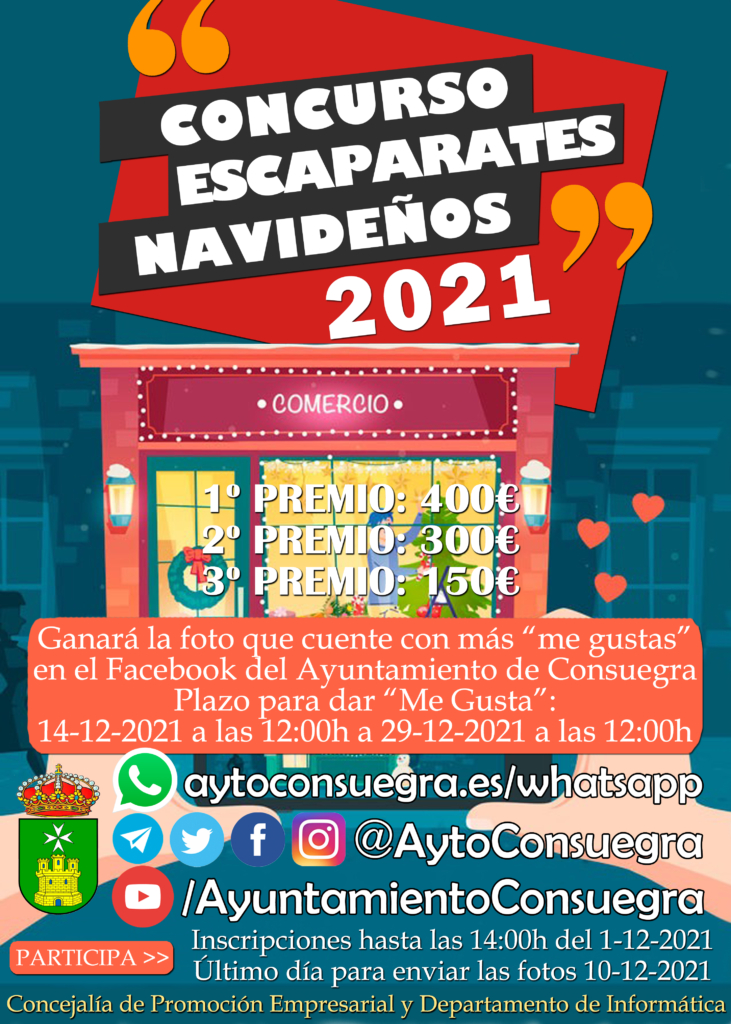 Concurso Municipal de Escaparates Navideños 2021-2022. Bases de participación