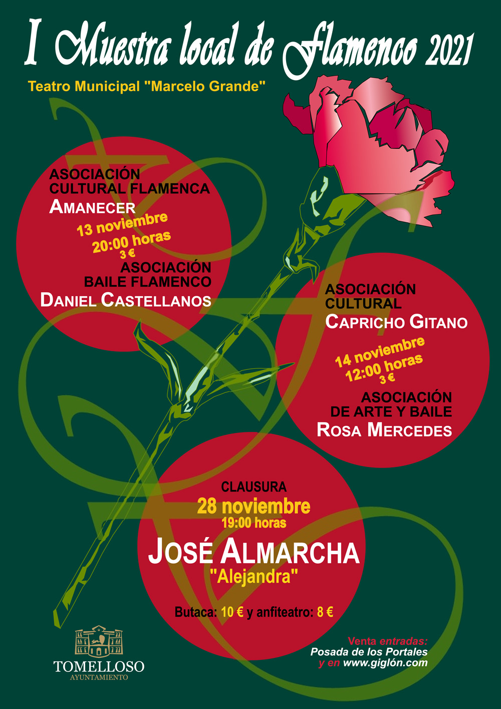 La I Muestra Local de Flamenco se celebrará el 13 y 14 de noviembre en el “Marcelo Grande”