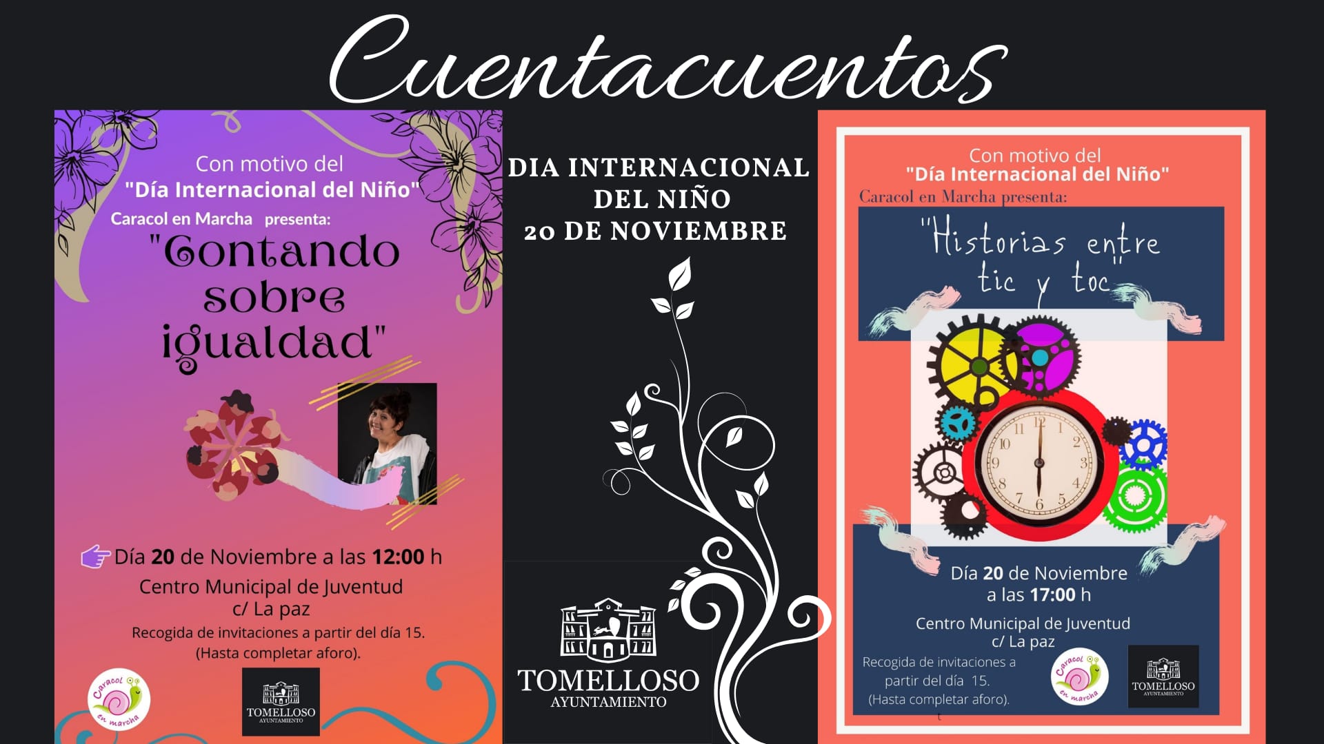 La concejalía de Infancia se suma a la celebración del Día Internacional del Niño con dos cuentacuentos