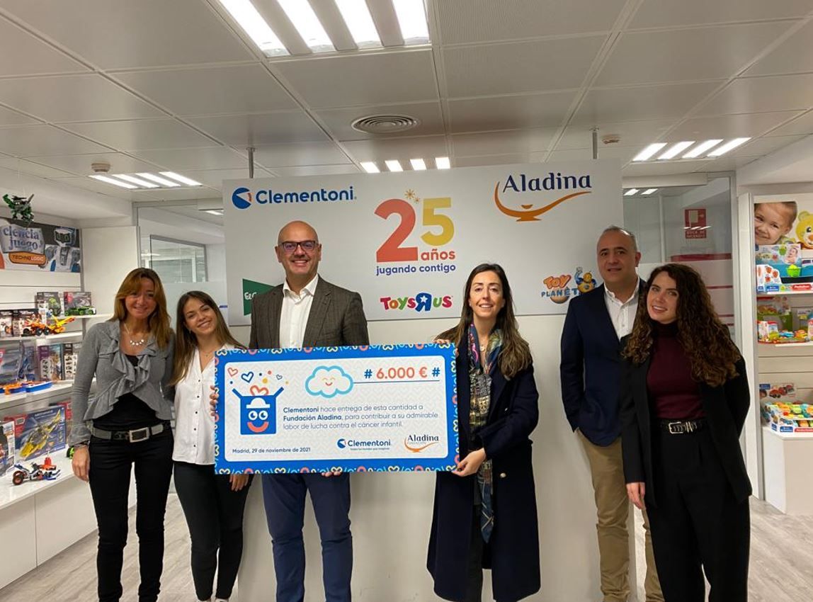 Clementoni celebra su 25 aniversario con una donación de 6.000€ para los niños enfermos de cáncer