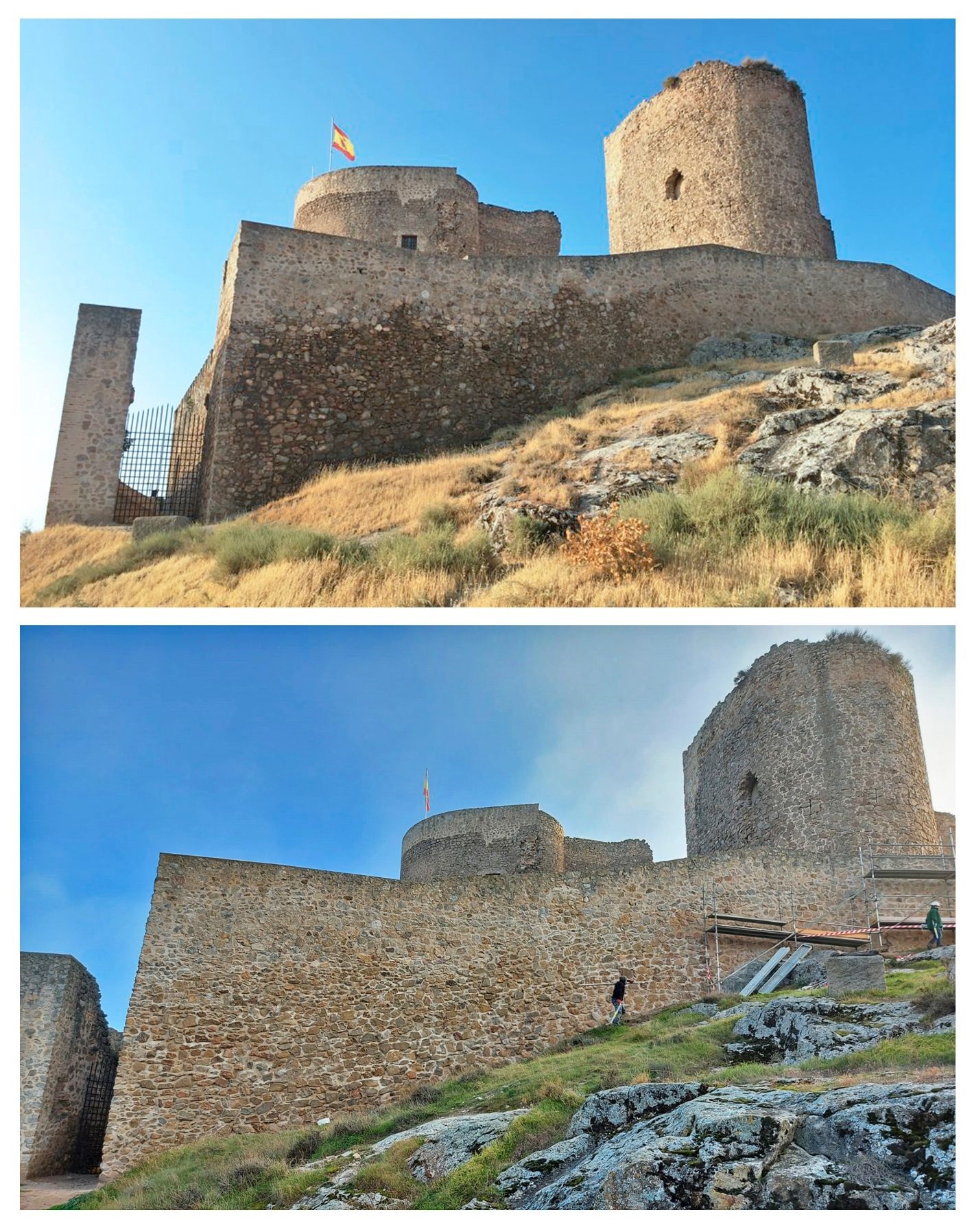 Continúan los trabajos de restauración y consolidación del castillo de Consuegra