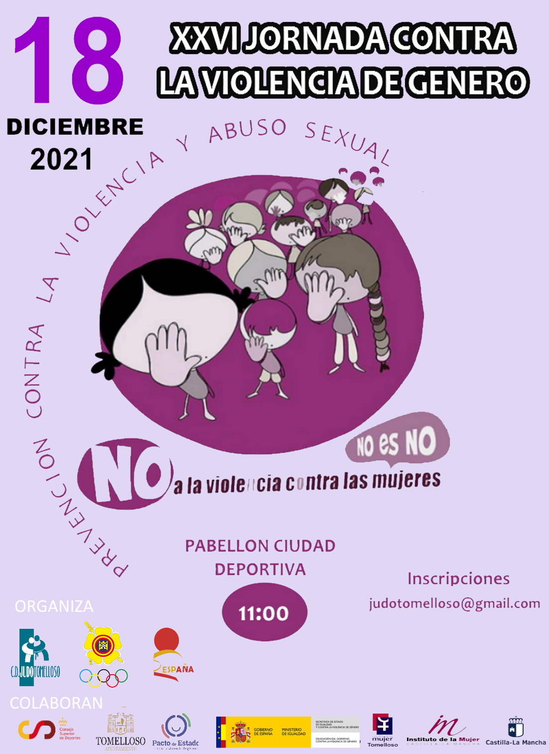 El sábado se celebrará la XXVI Jornada contra la Violencia de Género