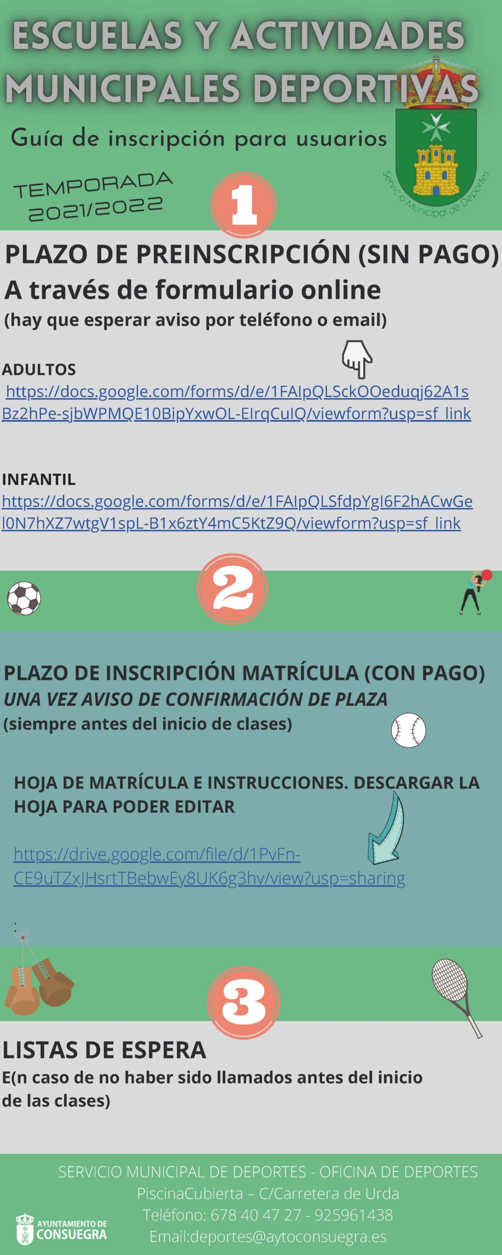 Nuevas inscripciones 2º Cuatrimestre Escuelas Deportivas Municipales 2021/2022