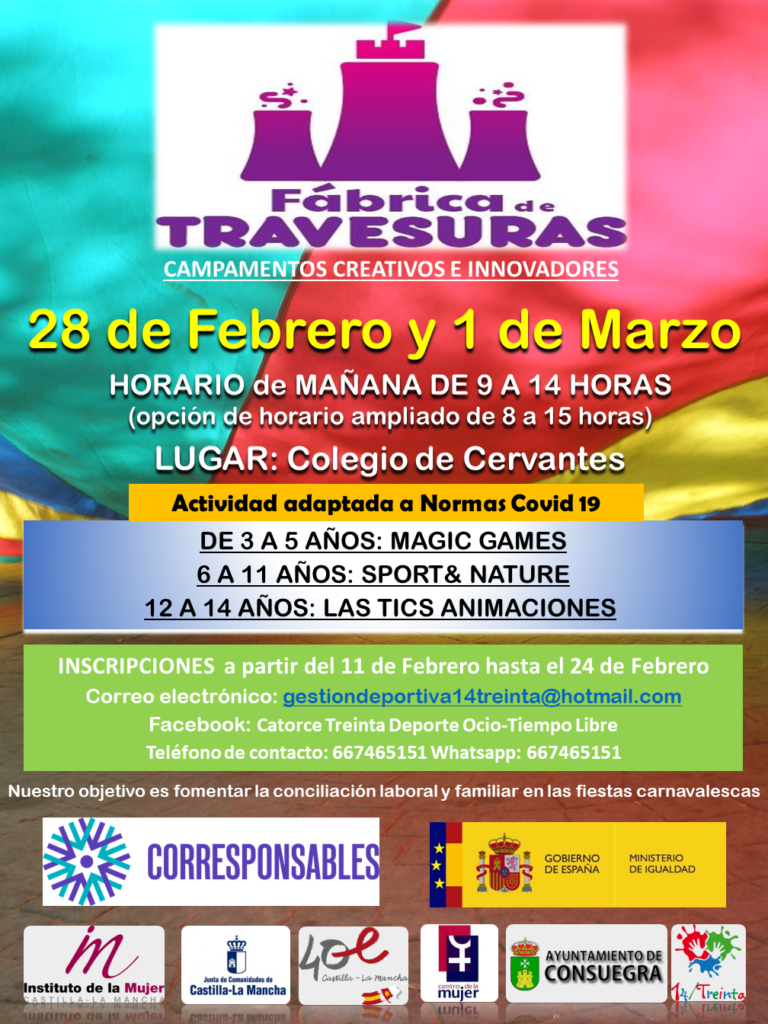 Servicio Colectivo de Conciliación Plan Corresponsables. Campamento «Fábrica de travesuras»