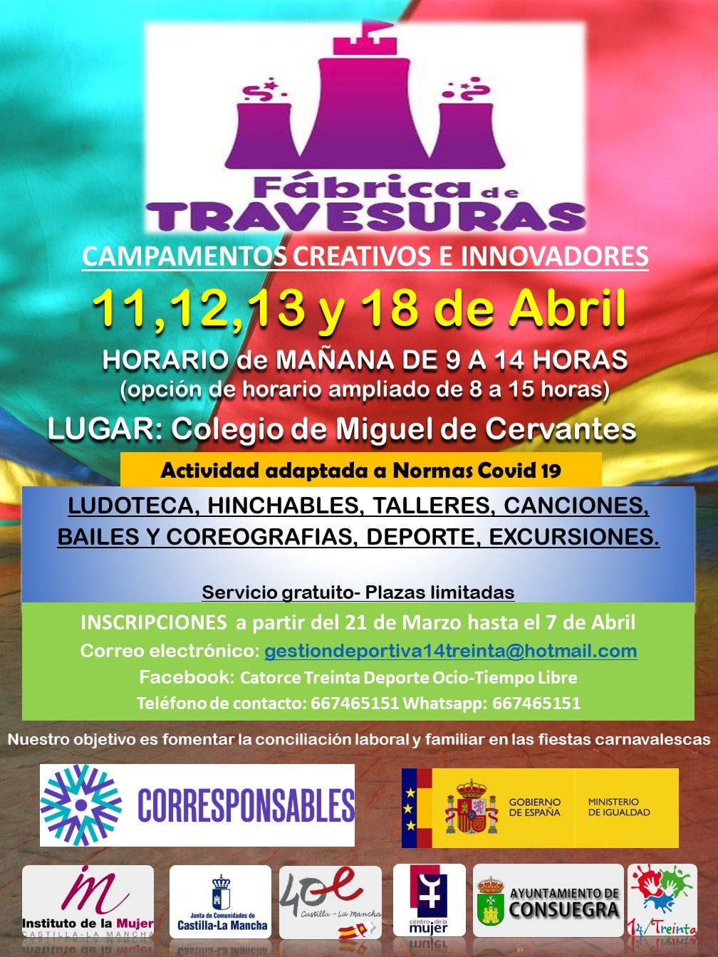 Campamento Semana Santa «Fábrica de Travesuras». Plan Corresponsables