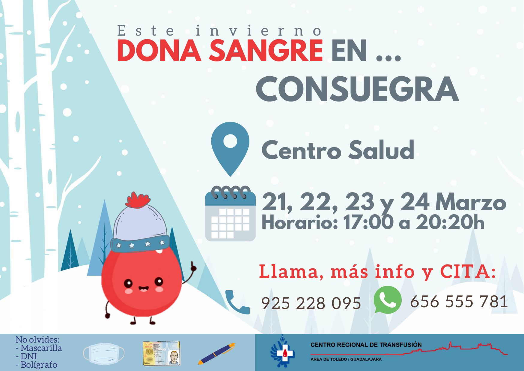 Este invierno dona SANGRE en Consuegra