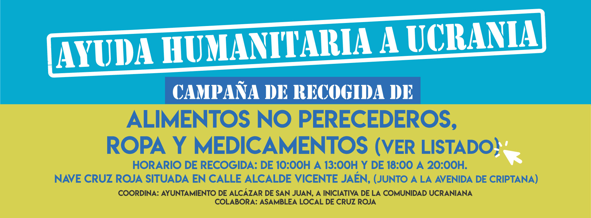 Medicamentos, ropa de abrigo y alimentos en seco los productos más necesarios en la campaña de ayuda a Ucrania