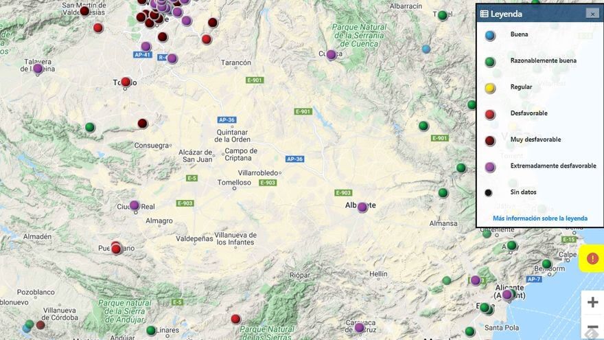 PRECAUCIÓN: La calidad del aire por el polvo sahariano es muy desfavorable en toda Castilla-La Mancha