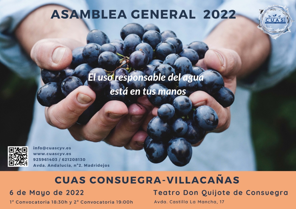 Convocatoria Asamblea CUAS en Consuegra (06/05/2022)