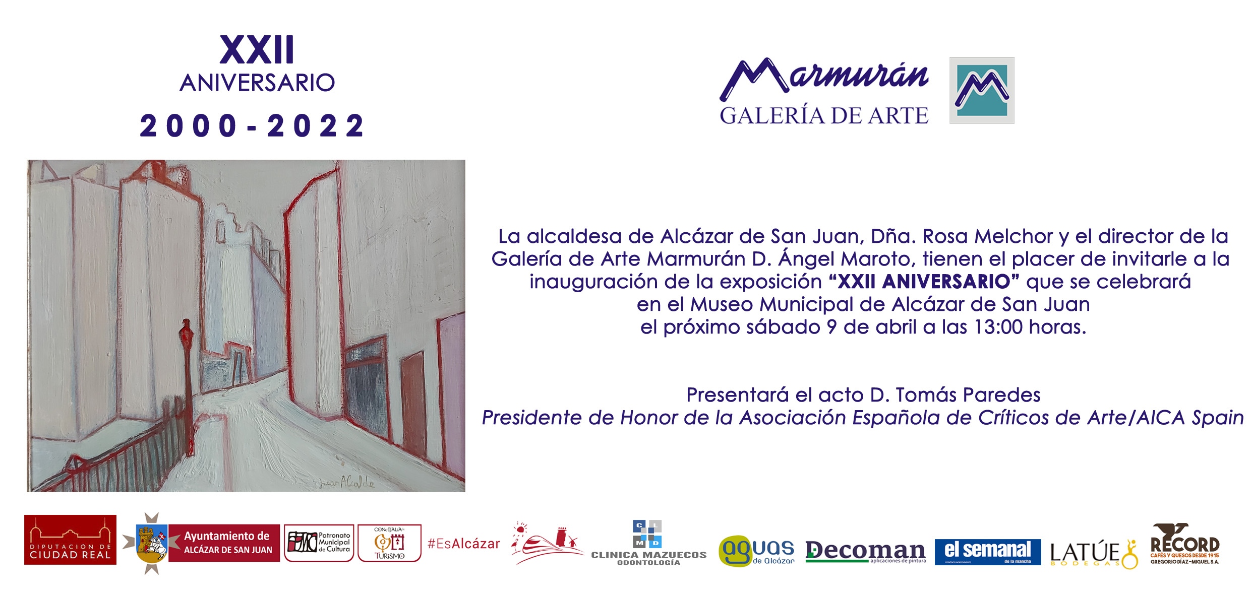 “XXII Aniversario Galería de Arte Marmurán»