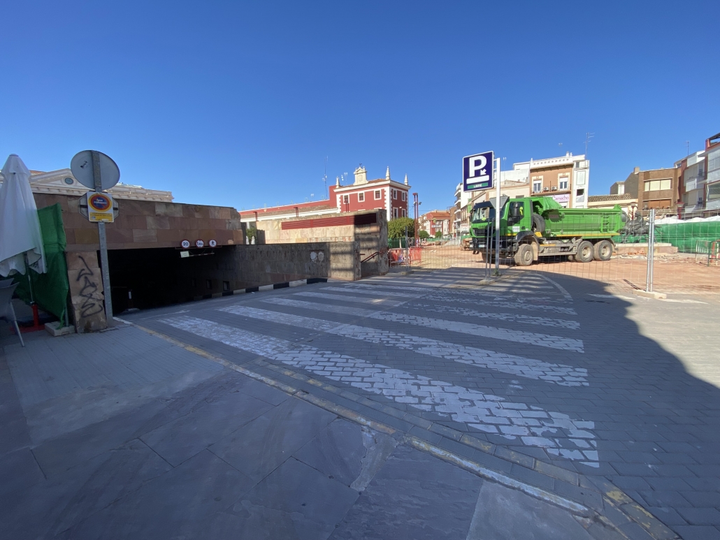 El aparcamiento subterráneo cerrará a partir del 9 de mayo por las obras en la Plaza de España