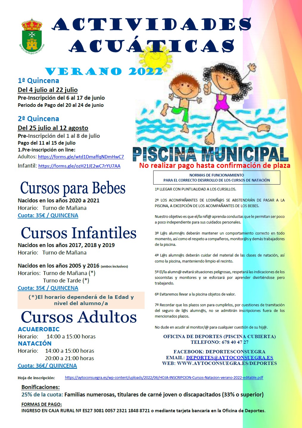 Actividades acuáticas verano 2022
