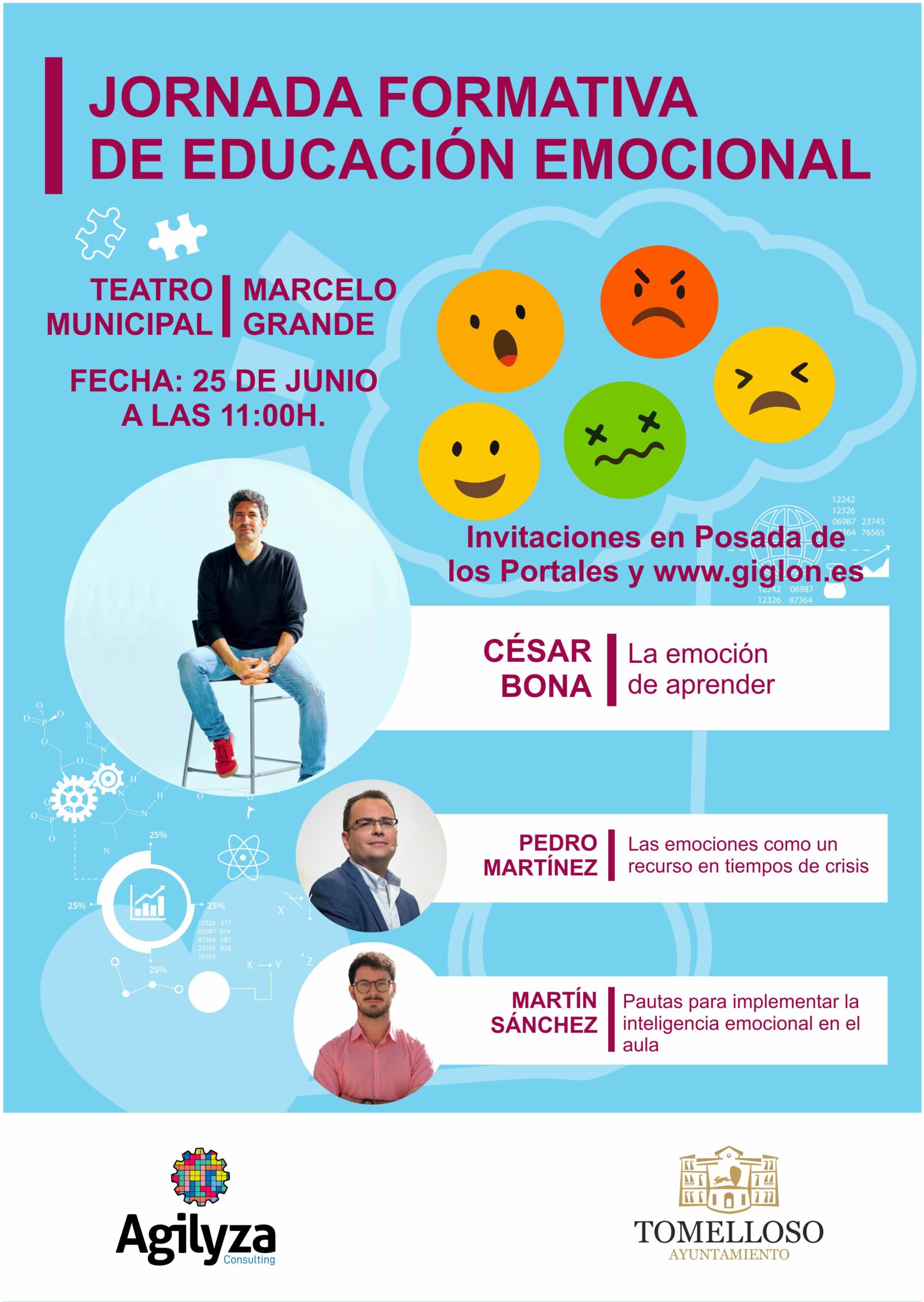 César Bona participará en una jornada formativa de educación emocional