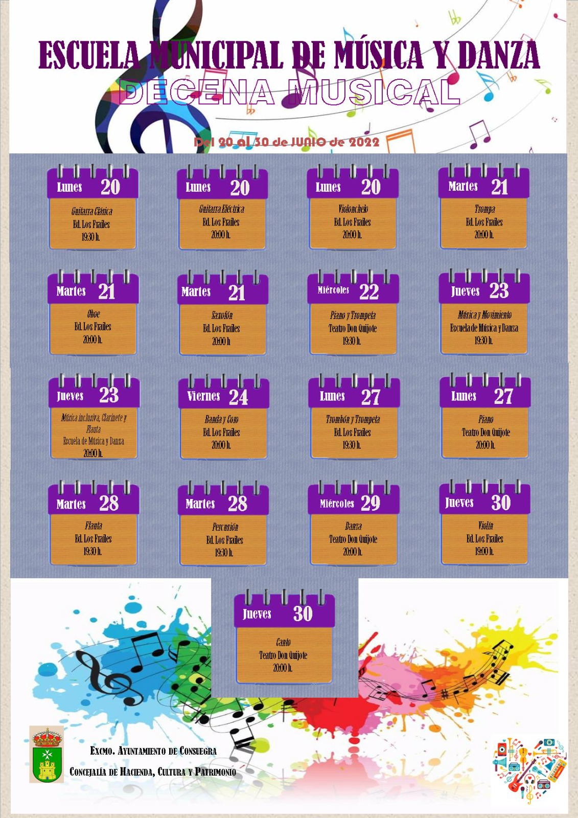 Decena musical Escuela de Música y Danza de Consuegra 2021/2022