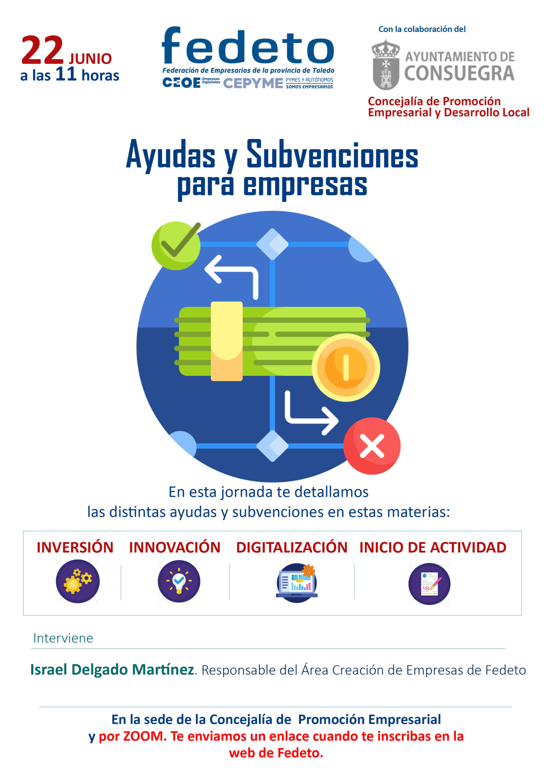 FEDETO. Jornada formativa: Ayudas y subvenciones para empresas