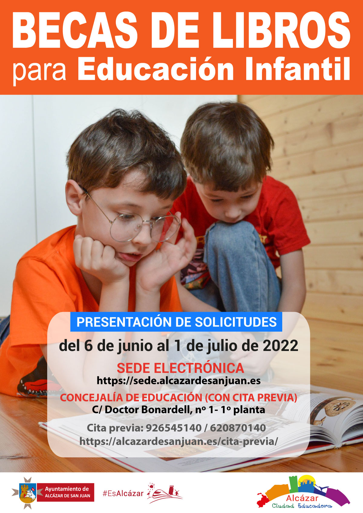 La concejalía de Educación pone en marcha el Programa de ayudas para la adquisición de libros de texto de educación infantil para el curso escolar 2022-2023