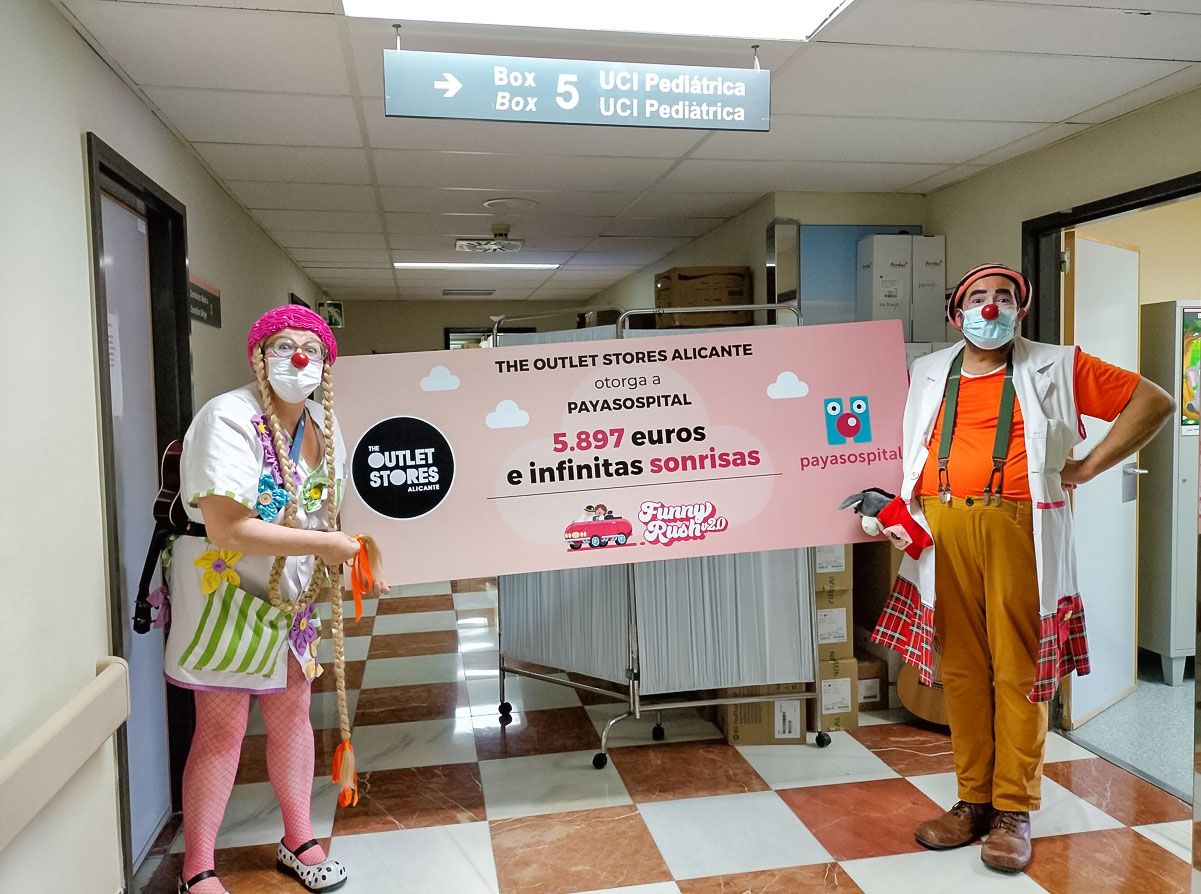 The Outlet Stores Alicante recauda casi 6.000 euros para Payasospital con su última Funny Rush