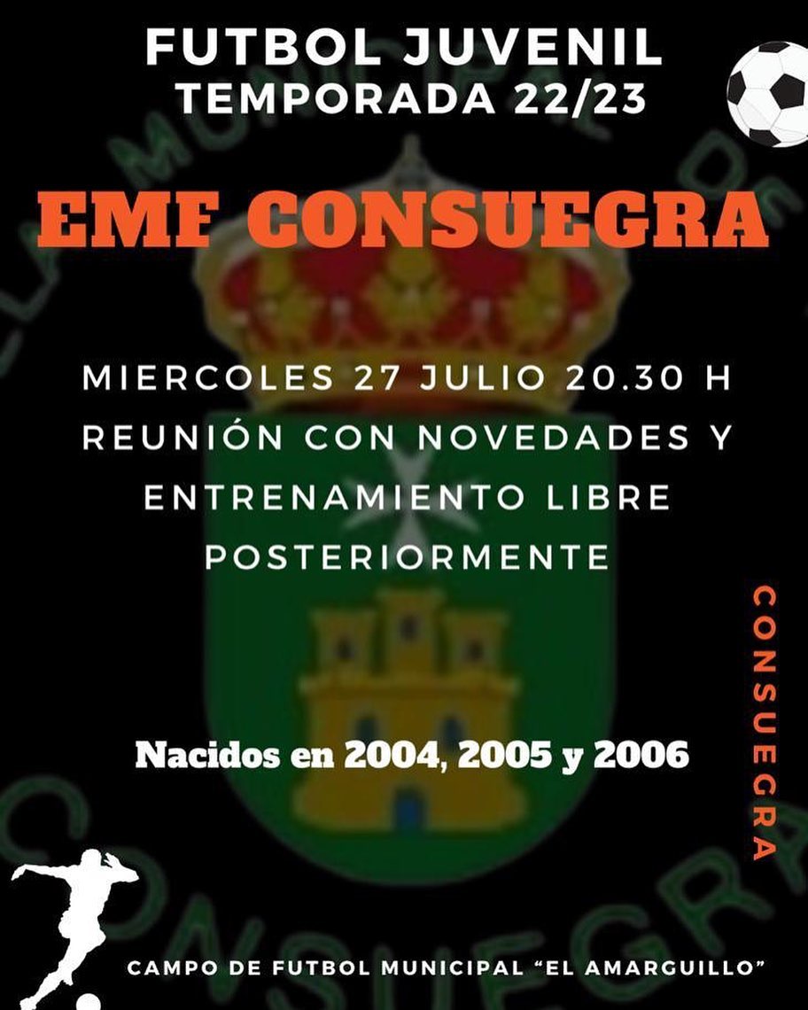 Fútbol Juvenil Temporada 2022/2023. Entrenamientos libres