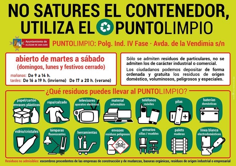 Punto Limpio - Ayuntamiento de Alcázar de San Juan