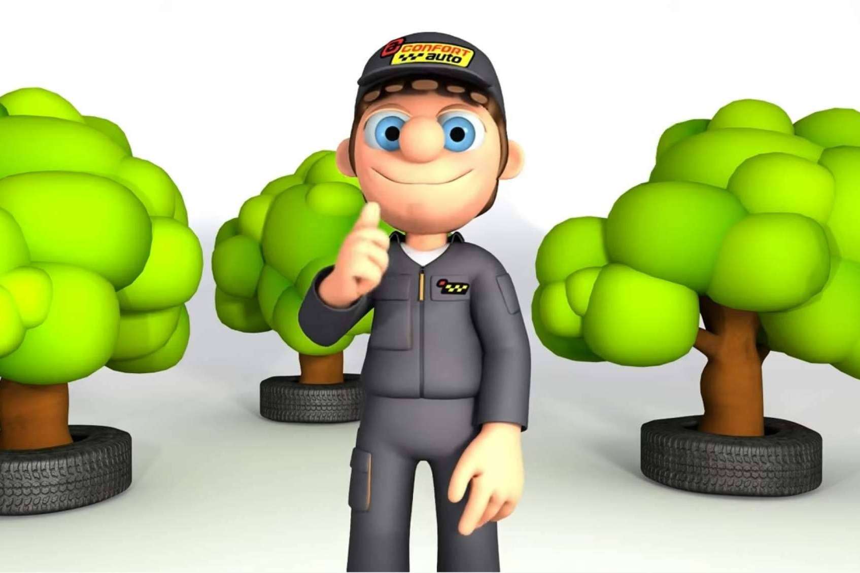 El personaje de Confortauto ahora en 3D ha ganado una gran fama en las redes sociales, NICO