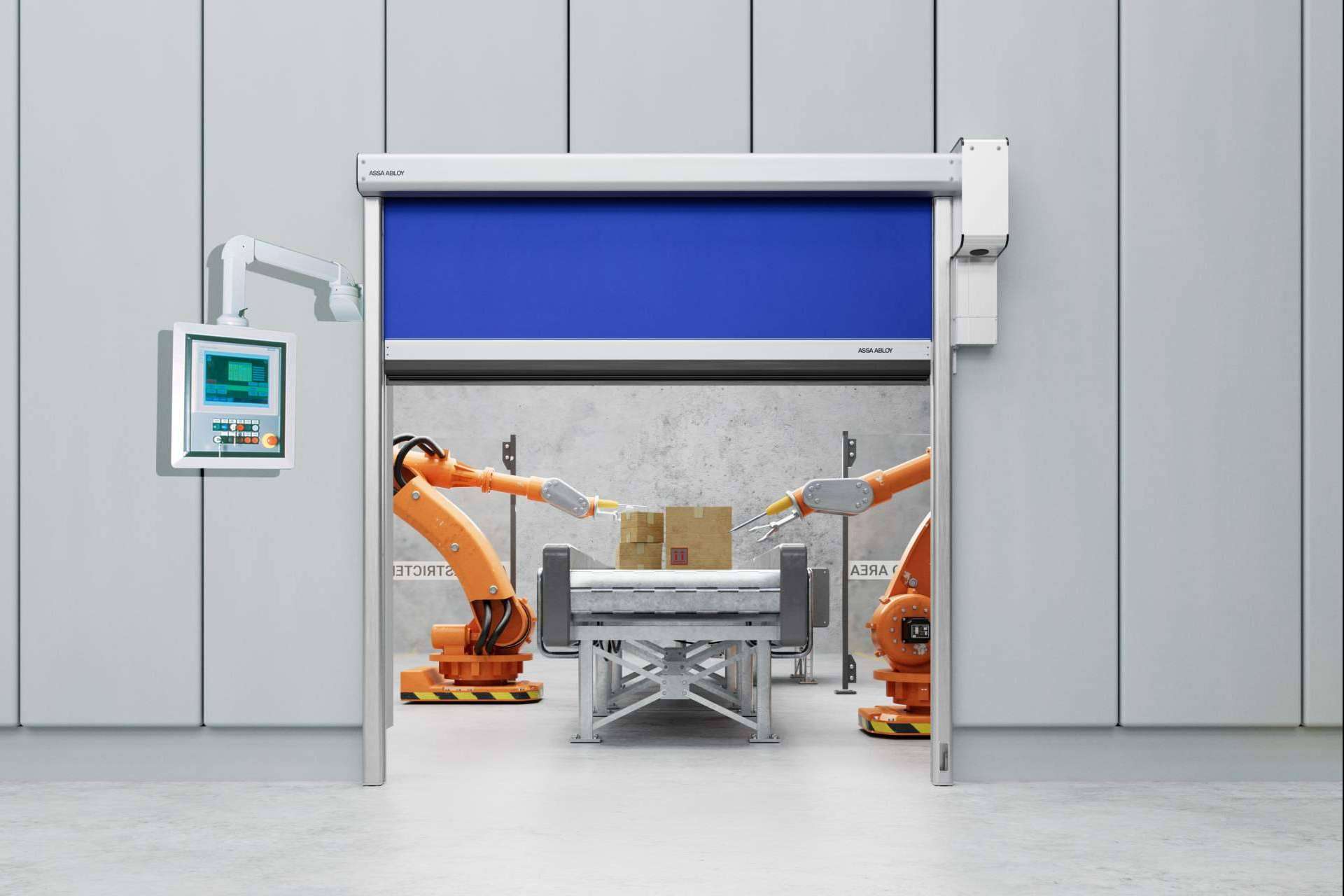 Seguridad e integración inteligente con las puertas rápidas de protección de máquinas ASSA ABLOY