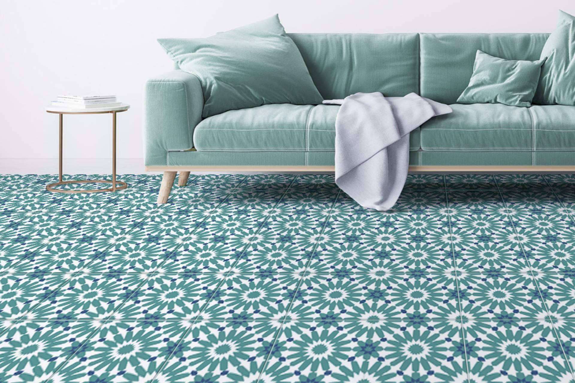 Azulejos hidráulicos con colores y acabados personalizados