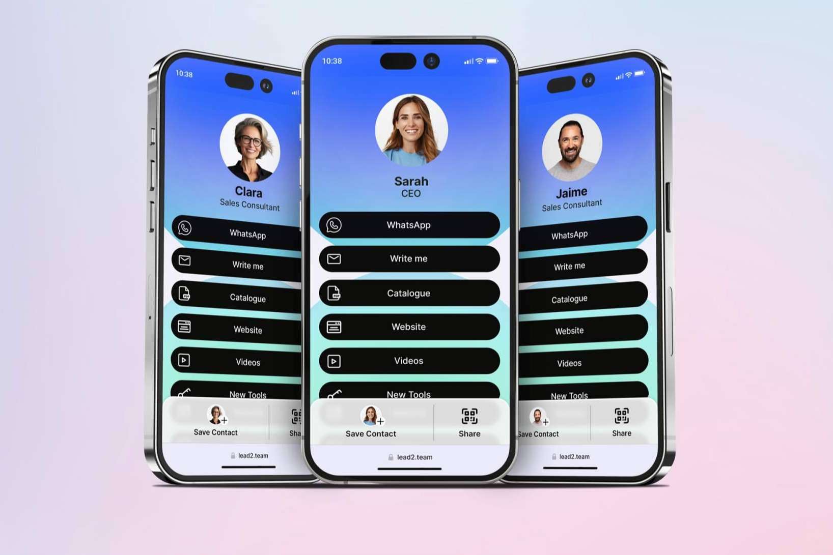 Mejora de la presencia digital para profesionales con las tarjetas digitales de Lead2Team