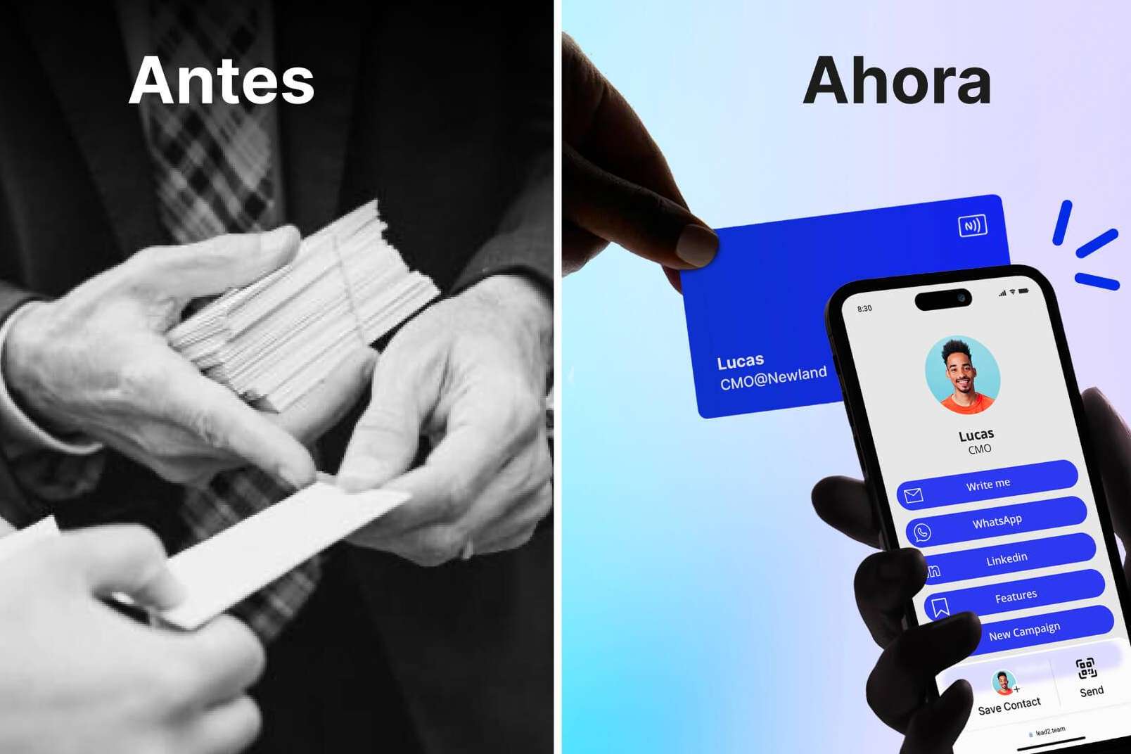 Lead2Team crea tarjetas de visita personalizadas para una imagen profesional impactante