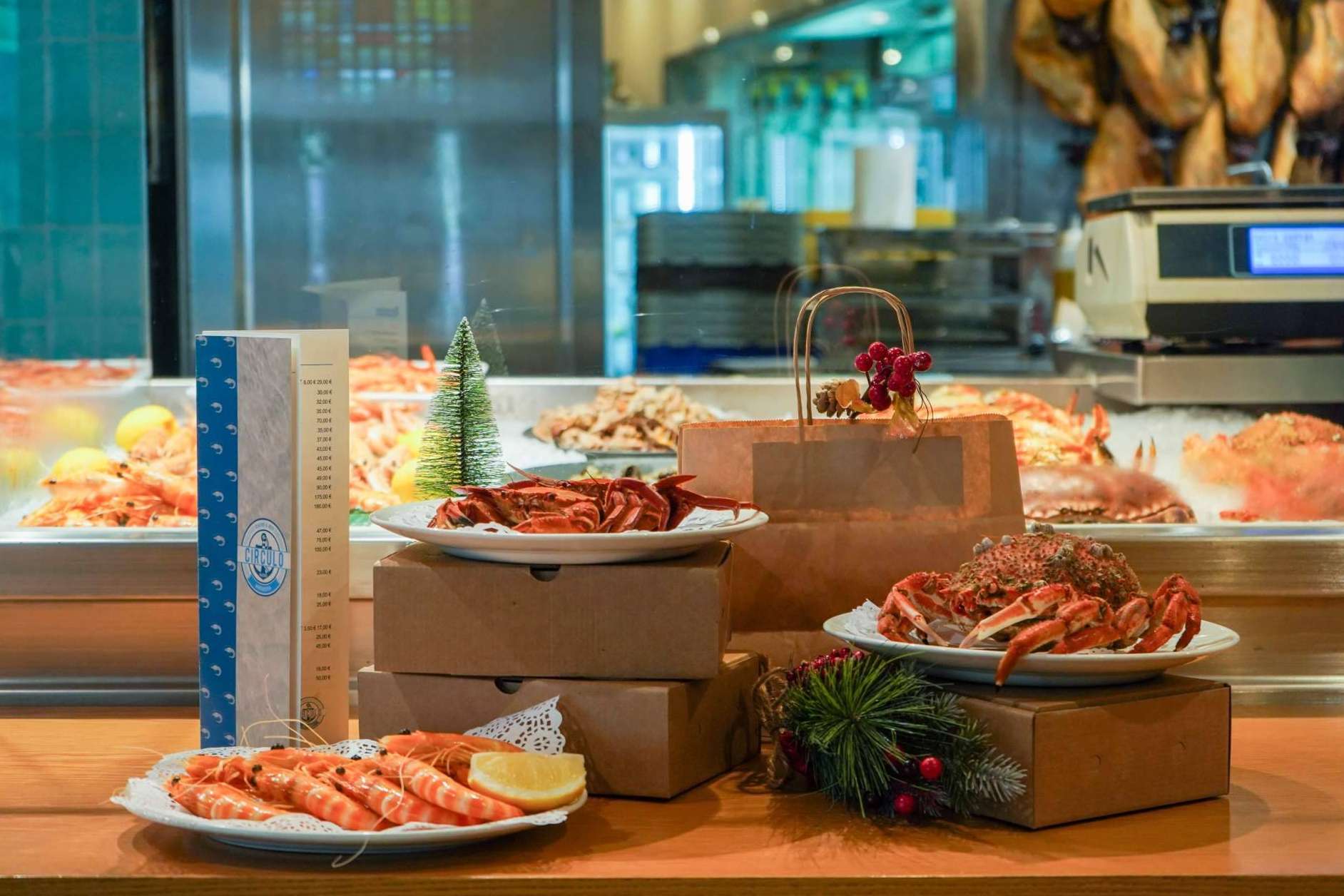 Sabor a marisco en Navidad con el servicio para llevar de Círculo Marisquería
