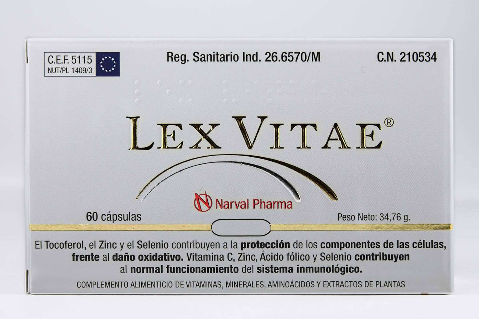 Lex Vitae, con antioxidantes, vitaminas y minerales para combatir la oxidación a nivel celular