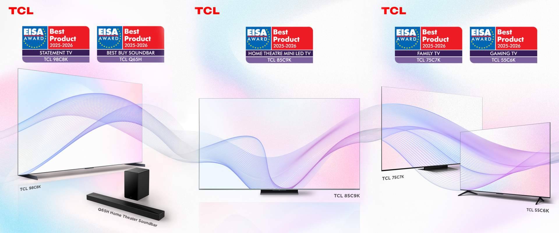 TCL domina en los EISA Awards 2025 con cinco galardones