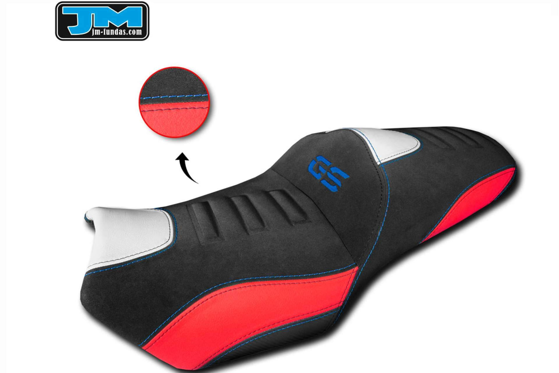 JM Fundas presenta asientos de moto BMW con Pack Confort y soporte lumbar