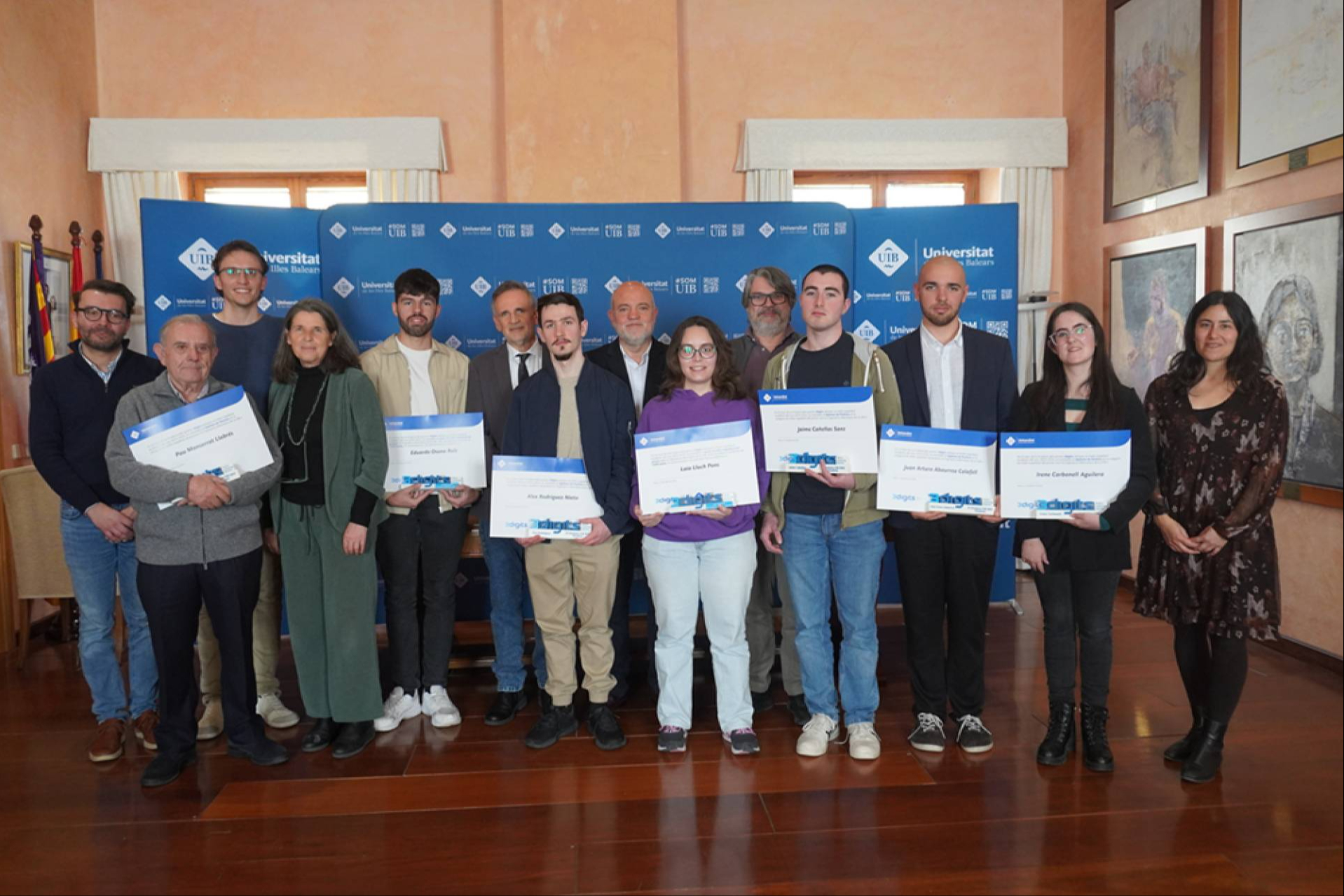 Acto de entrega de los IV Premios 3digits en Ingeniería Informática de la UIB