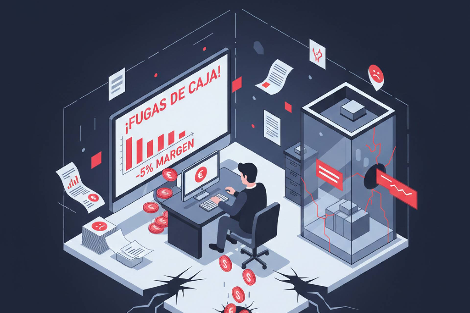Fugas de caja; las pymes españolas pierden hasta un 5% su margen anual