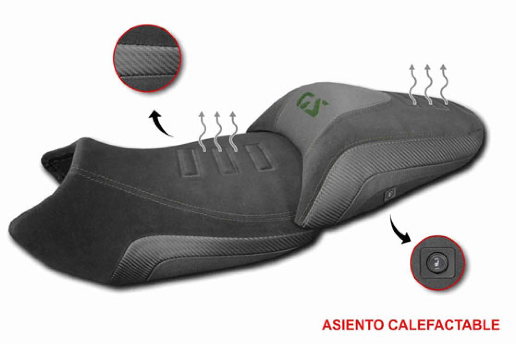 Asientos calefactables para BMW R1300 GS; más confort y ergonomía en cada trayecto