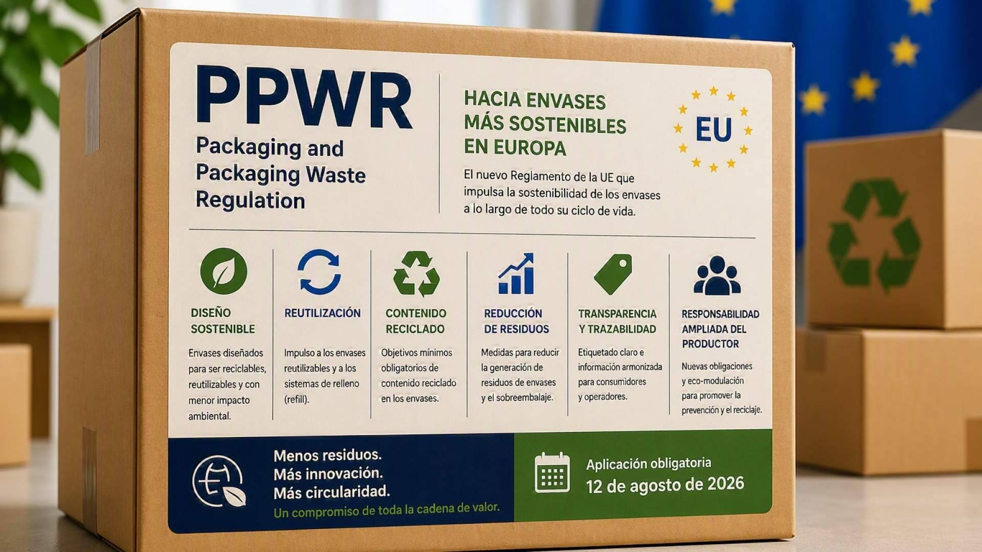El Reglamento europeo de envases marcará un antes y un después para las empresas a partir de agosto 2026
