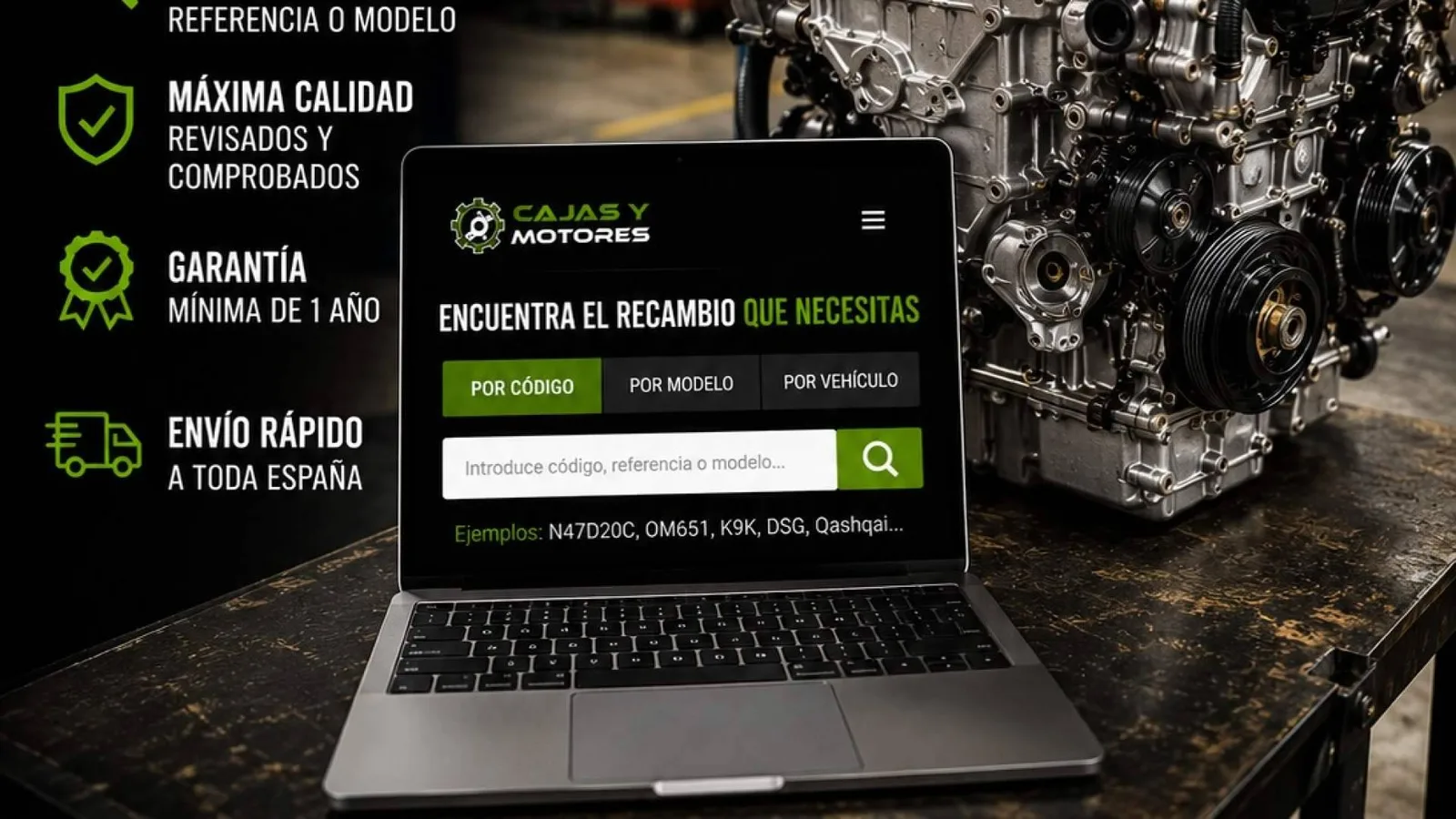 CajasyMotores.es, del grupo Ecorecambios Parts, impulsa su expansión con el objetivo de liderar el mercado online de motores y cajas de cambio en España y Europa